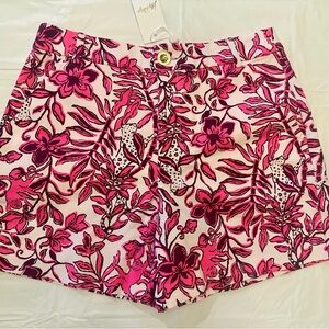 Lilly Pulitzer Womens High Rise Shorts Elderflower Blossom NWT Size 4.